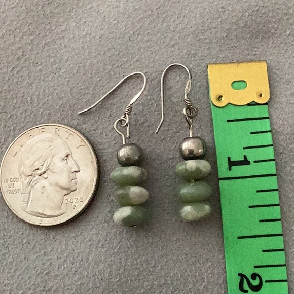 Genuine Stone Beaded Sterling Silver Earring Trio - Picture 6 of 8
